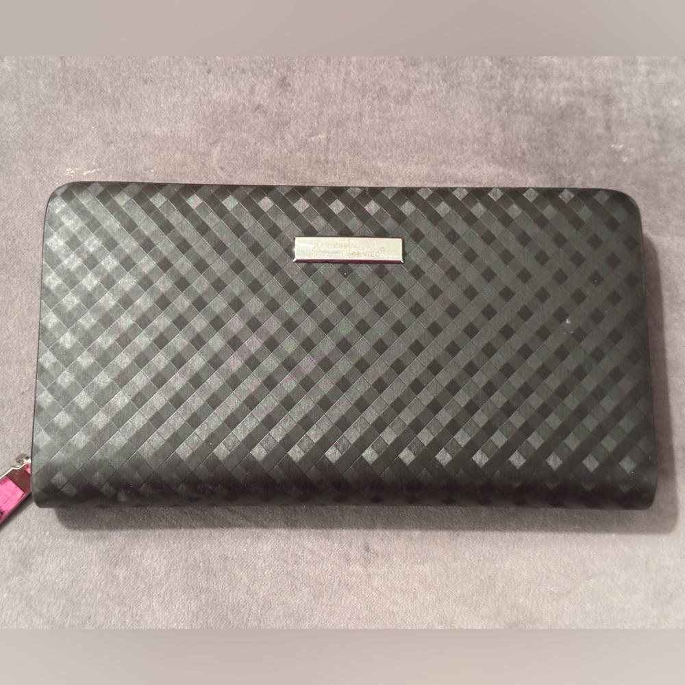 Access Denied Black Leather RFID Wallet - EUC